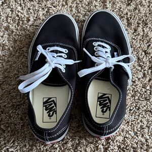 Vans Black and White Canvas Shoes